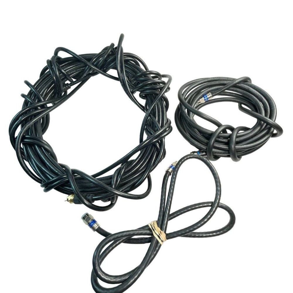 Lot Of Coaxial Video Cables Various Lengths for Computer and Networking u